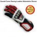 Ducati Corse New Leather Racing Motorbike Glove Pre-Curved Finger Motorcycle Gloves
